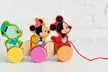 Jouet à tirer en bois Mickey, Minnie & Donald - Second Medium