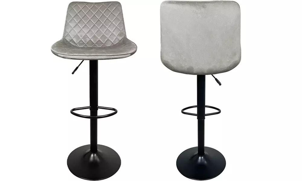 Set di 2 sgabelli in velluto