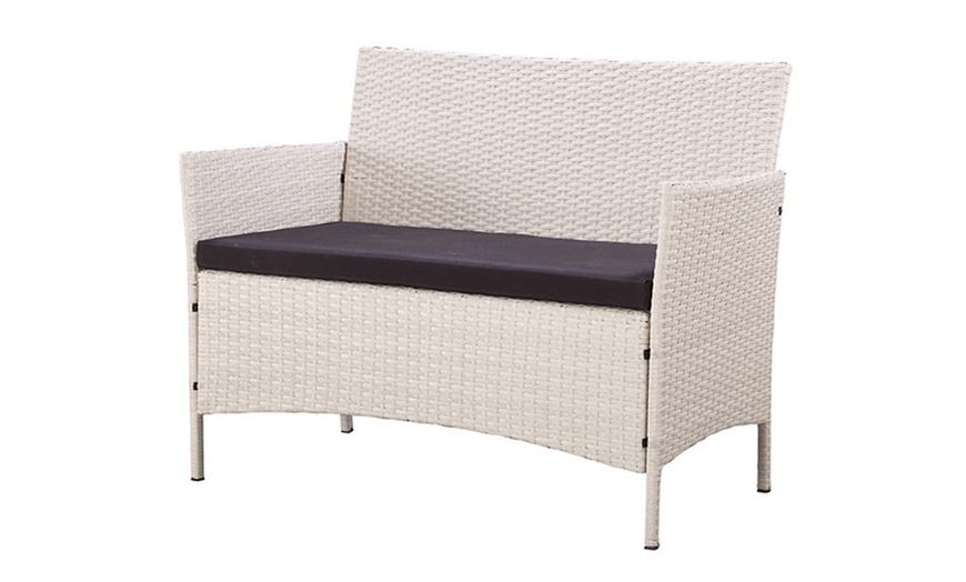 Image 30: 4-Piece Rattan-Effect Lounge Set