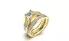 Stainless Steel Two-Piece Pavé Ring Made with Swarovski Crystals