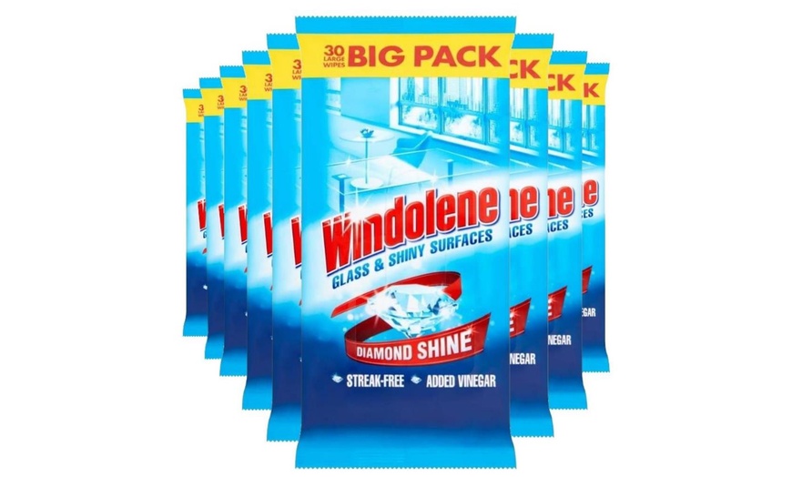 Image 1: 300 Windolene Glass and Shiny Surfaces Streak-Free Window Wipes