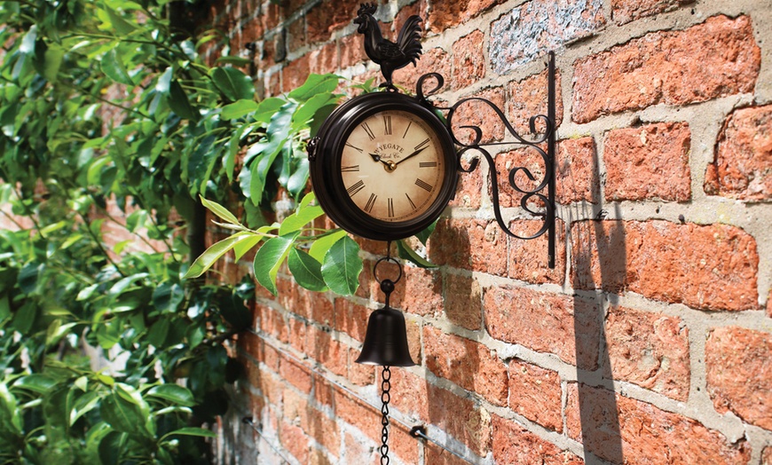 Image 1: Wall-Mounted Rooster Clock