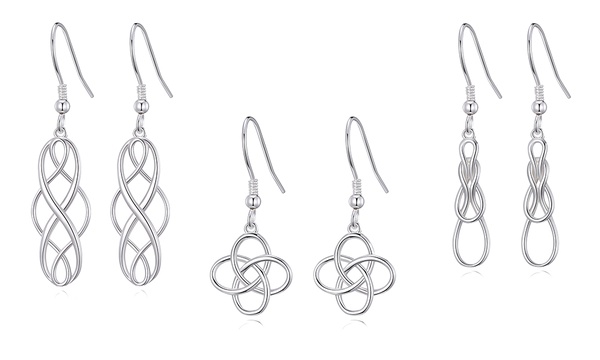 Sterling silver clearance celtic earrings