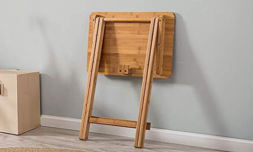 Image 4: Folding Wooden Side Table