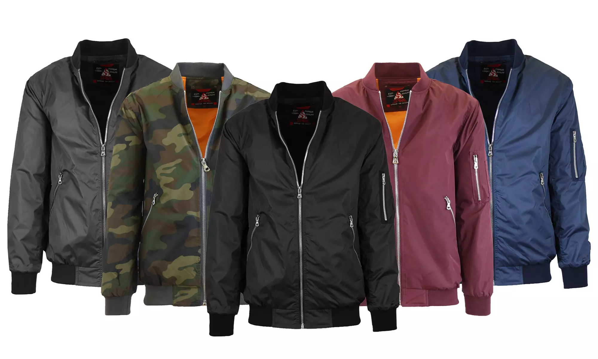 Spire By Galaxy Men's Lightweight Bomber Jackets (S-3XL) - Primary Image