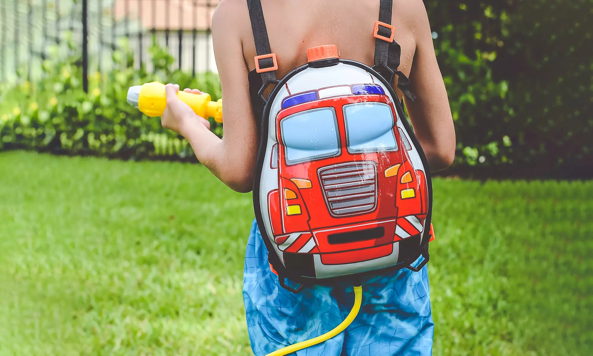 Kiddie Play Fire Truck Water Gun Backpack for Kids - Primary Image