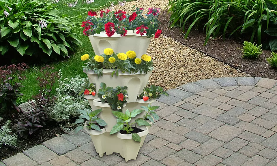 Stackable Garden Planters (4-Pack) - Primary Image