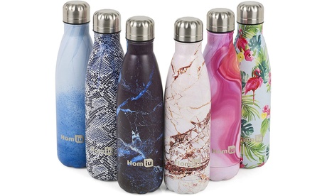 Bottiglie termiche in acciaio Homiu disponibili in diverse fantasie