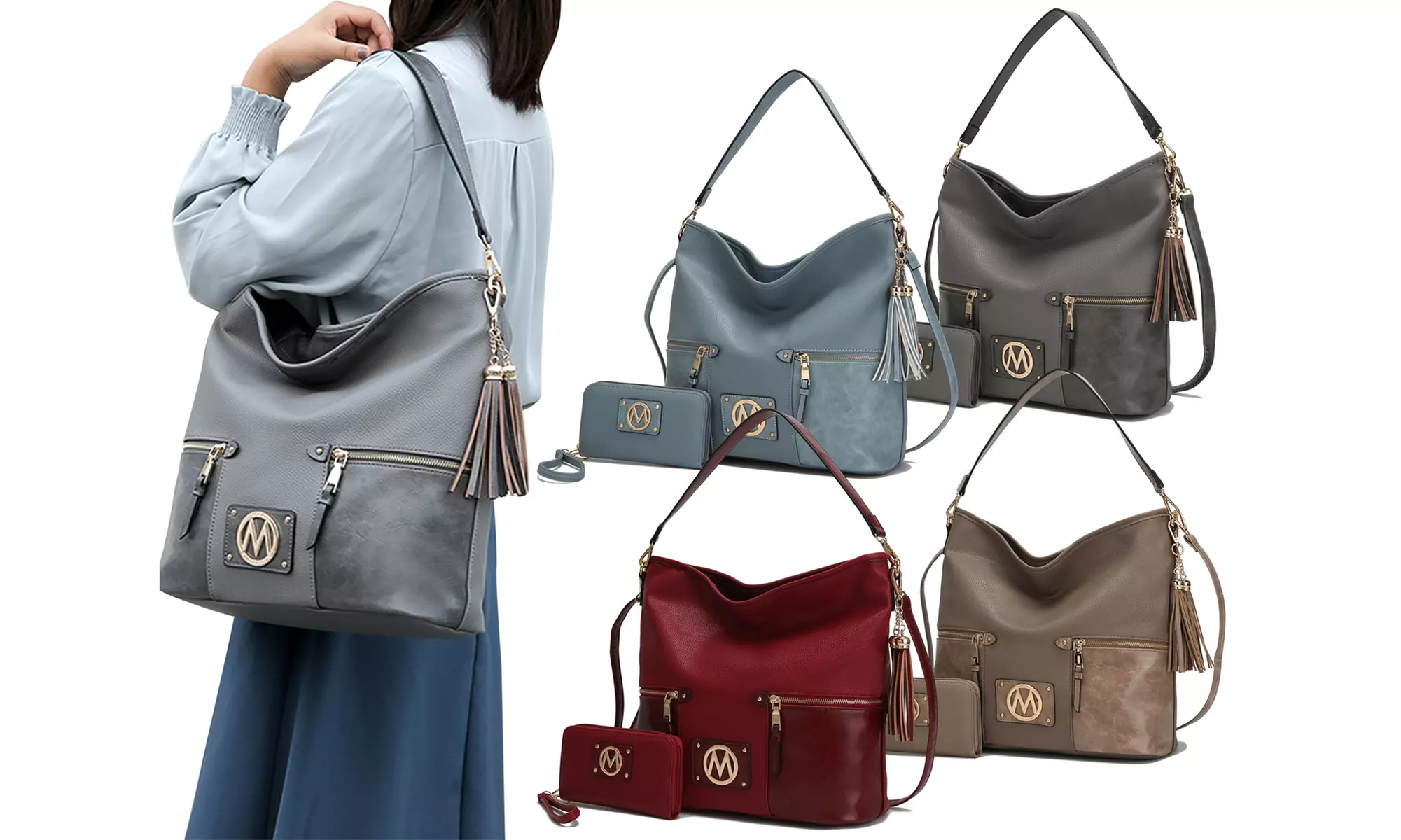 MKF Collection Meg Hobo Bag with Wallet by Mia K. (2-Piece) - Primary Image