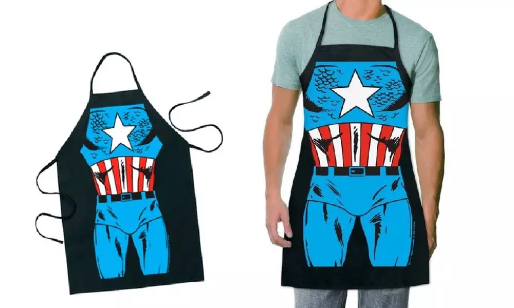 Superhero Captain America Kitchen Apron - Primary Image