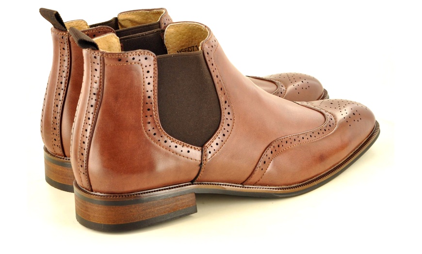 Image 11: Men's Faux Leather Brogues