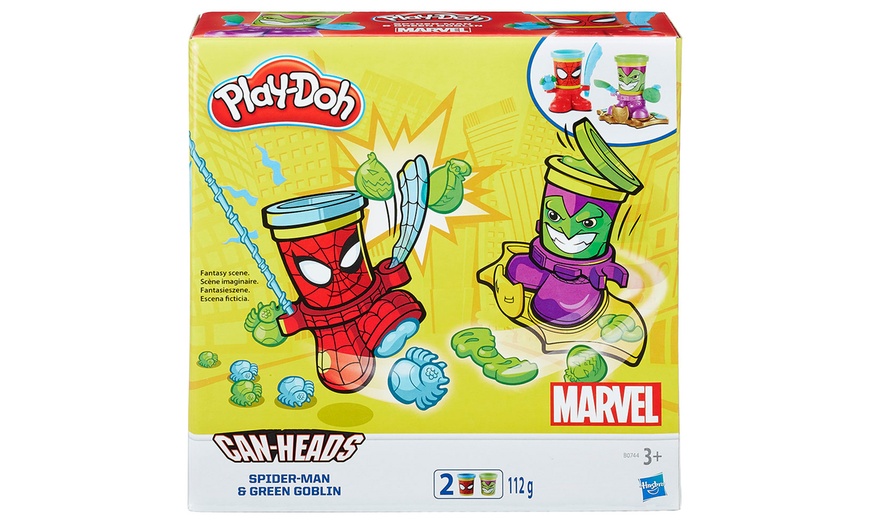 Image 6: Play-Doh Marvel Can Heads 2-Pack