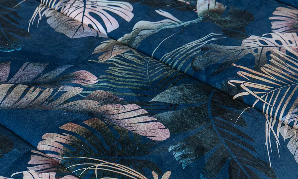 Doppelte Winterdecke aus Samt mit Digitaldruck