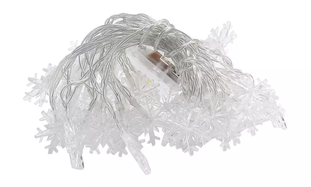 Stringa di luci LED a forma di fiocco di neve