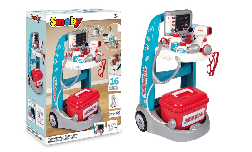 Image 1: Smoby Medical Roleplay Electronic Trolley