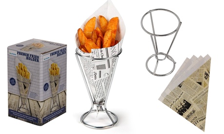 1 o 2 porta patatine fritte in metallo