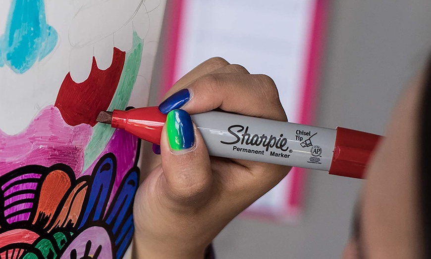 Image 4: Sharpie Chisel Tip Markers