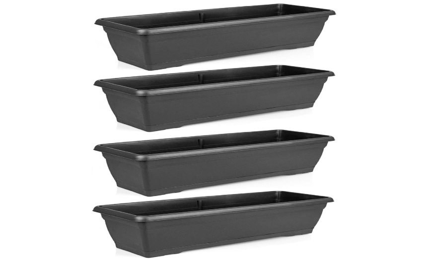 Image 2: Set of Four Rectangular 72cm Large Planters