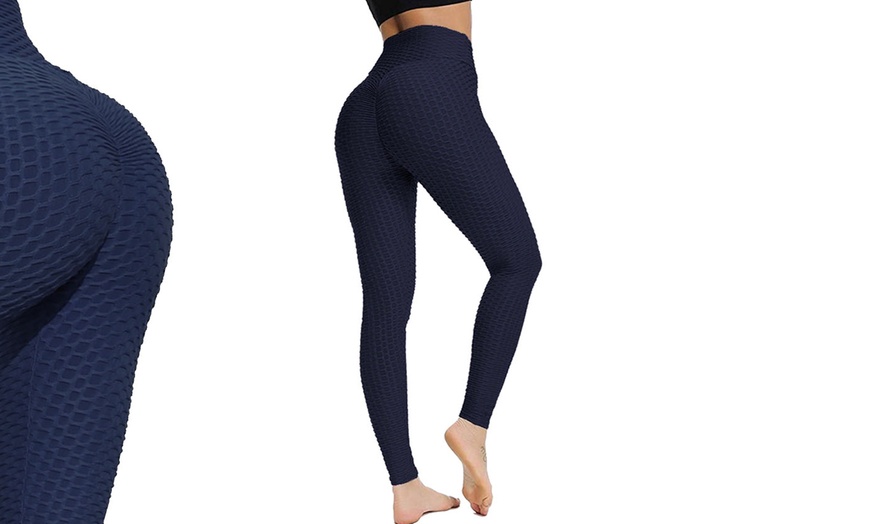 Image 5: Honeycomb Textured Leggings