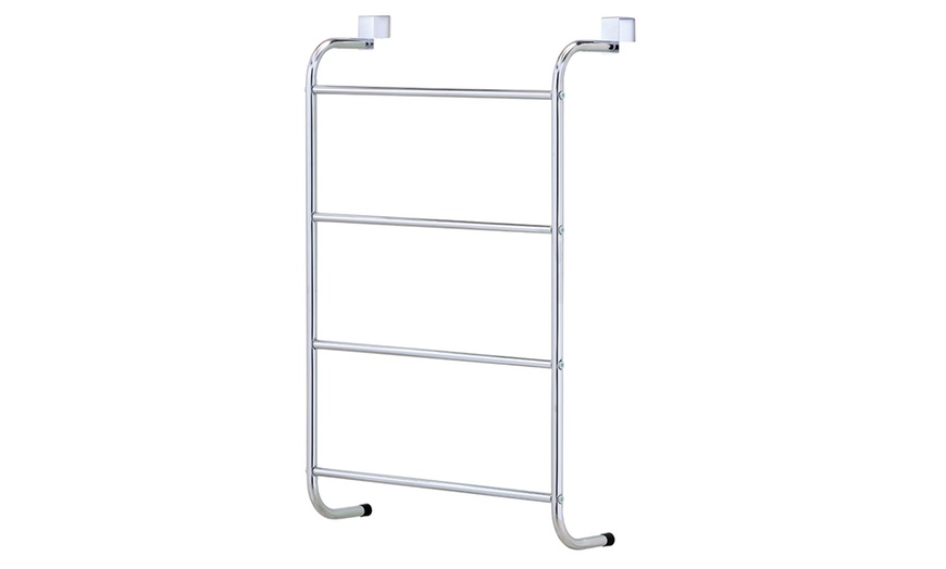 Image 3: Four-Bar Over-Door Towel Hanger