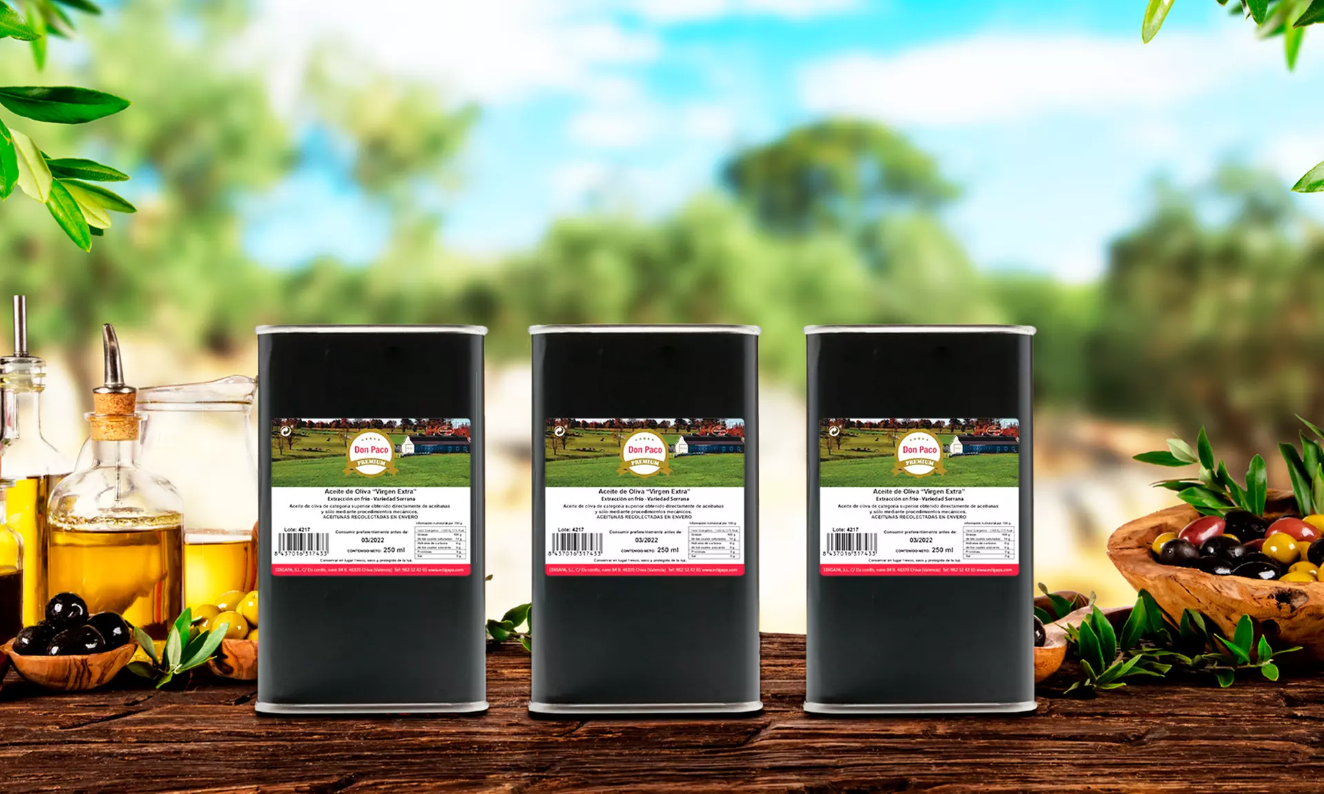 Hasta 9 latas de aceite de oliva virgen extra Don Paco - Primary Image