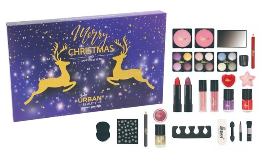 Image 2: 24-Day Xmas Cosmetics Love Urban Beauty Vegan Makeup Advent Calendar 