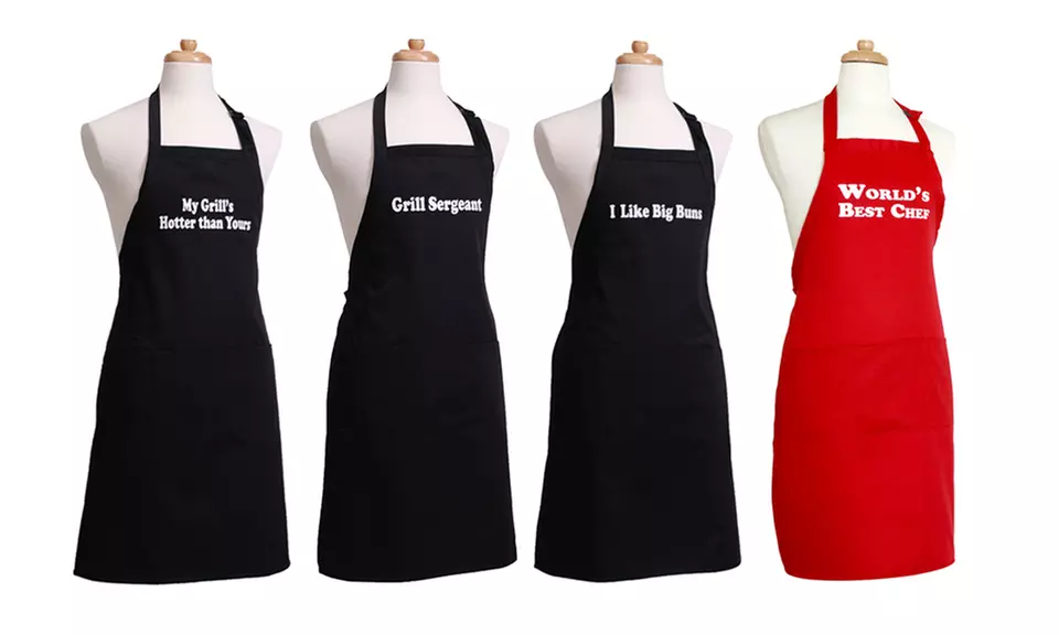Men's One-Liner BBQ Aprons - Primary Image