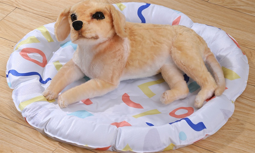 Image 3: Portable Cushioned Pet Cooling Pad 