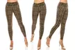 LA12ST Women's Stretchy Plaid Trouser Leggings with Pockets - Second Medium