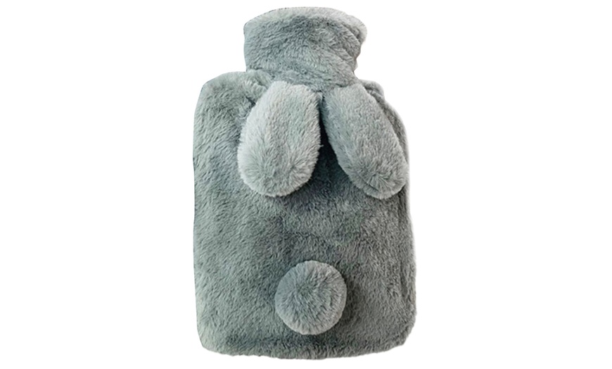 Image 11: Hot Water Bottle with Bunny Cover