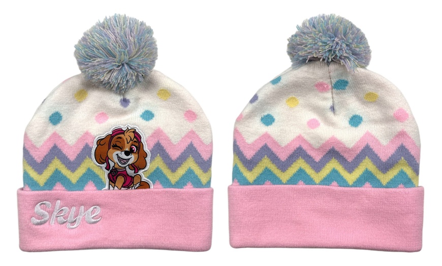 Image 15: Bonnet avec pompon Paw Patrol, Mickey ou Minnie