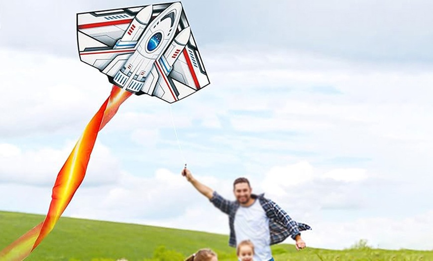 Image 3: Assorted Flying Kites with Tail for Kids and Adults