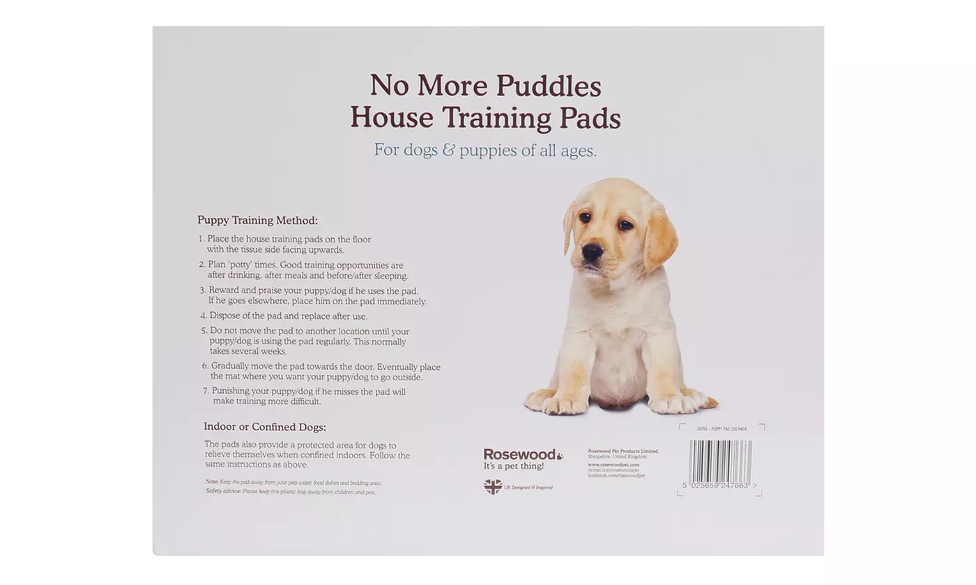 100er-Set Rosewood Training-Pads für Welpen - Second Medium