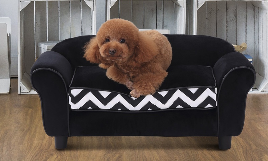 Image 10: PawHut Pet Sofa with Cushion