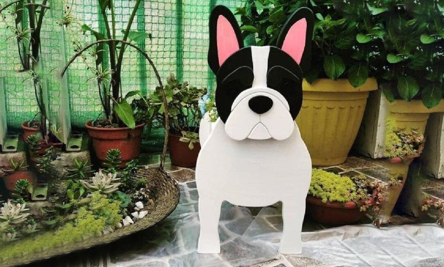 Image 6: Creative Dog Wooden Planter