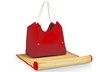 Cabo Canvas Beach Tote and Woven Bamboo Beach Mat - Second Medium