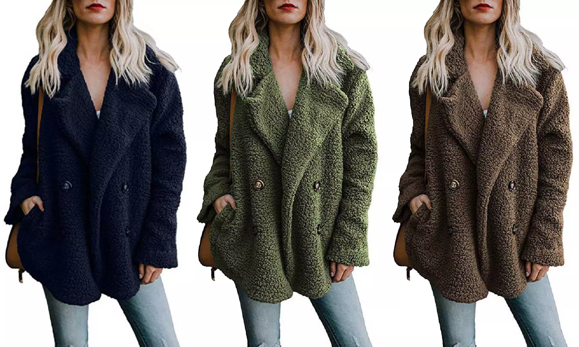 Women's Fleece Button Jacket - Primary Image