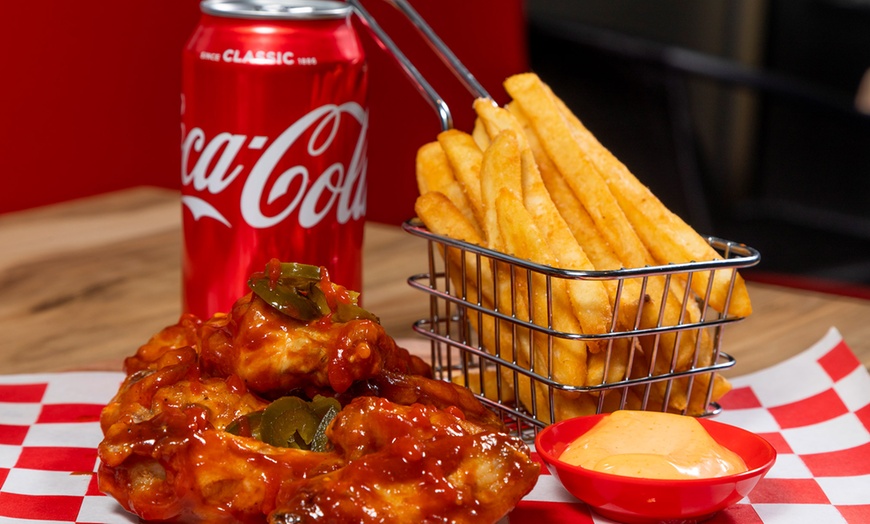 Image 5: Wings, Chips and Drink