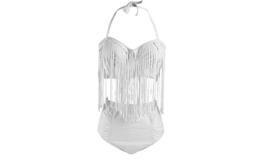 Image 12: Plus Size Fringe Bikini