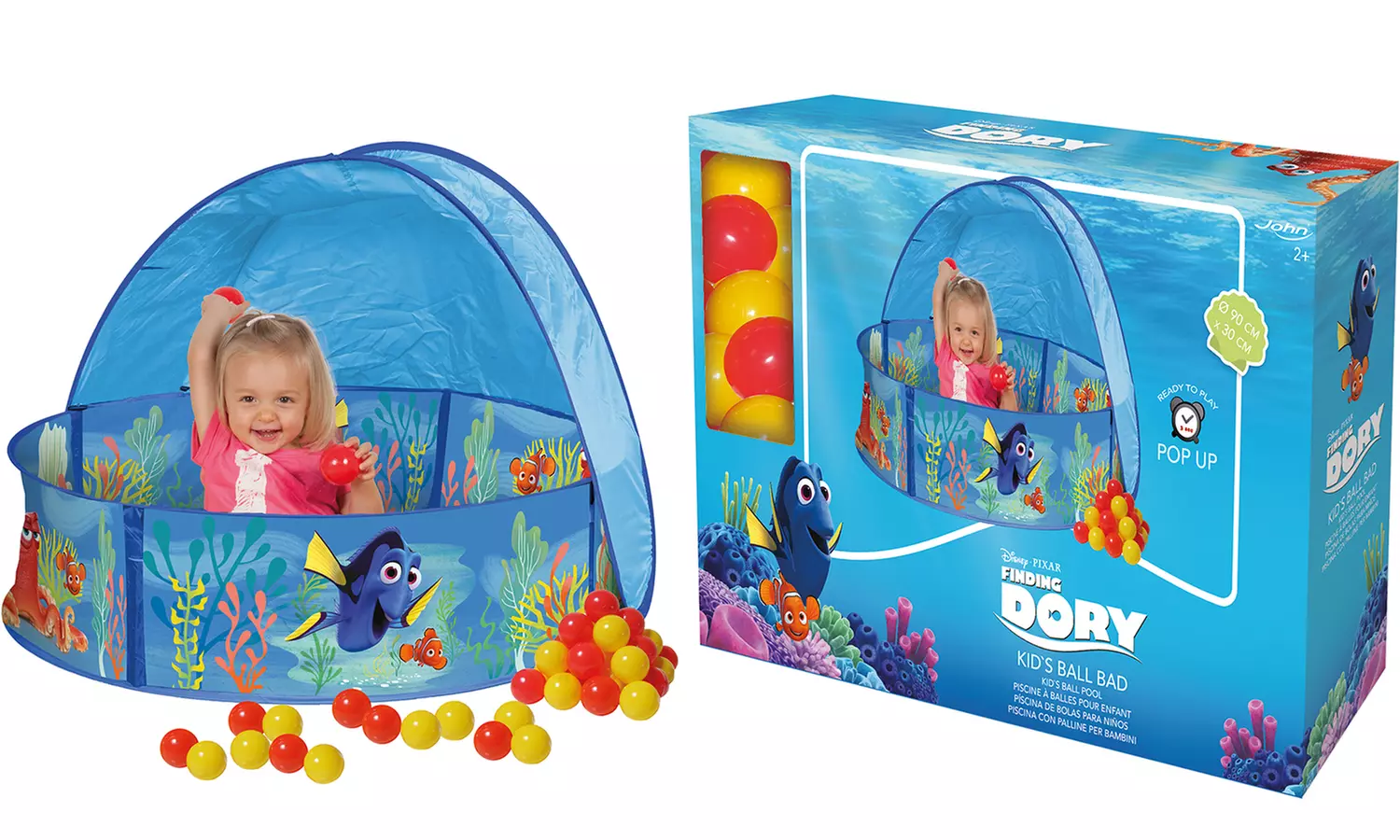 John Ballpool für Kinder mit 30 Bällen und Sonnenschutz - Primary Image