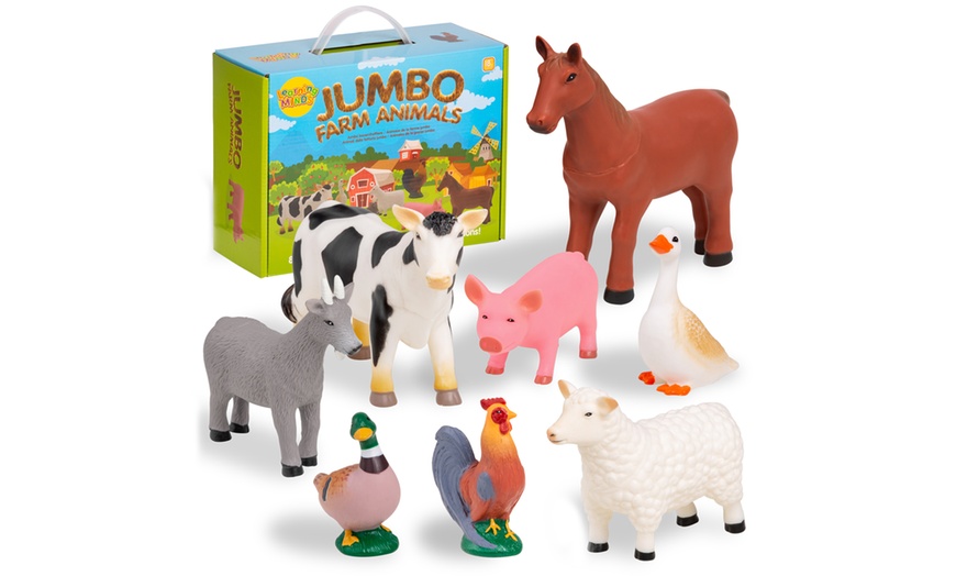 Image 1: Set of Eight Jumbo Farm Animals