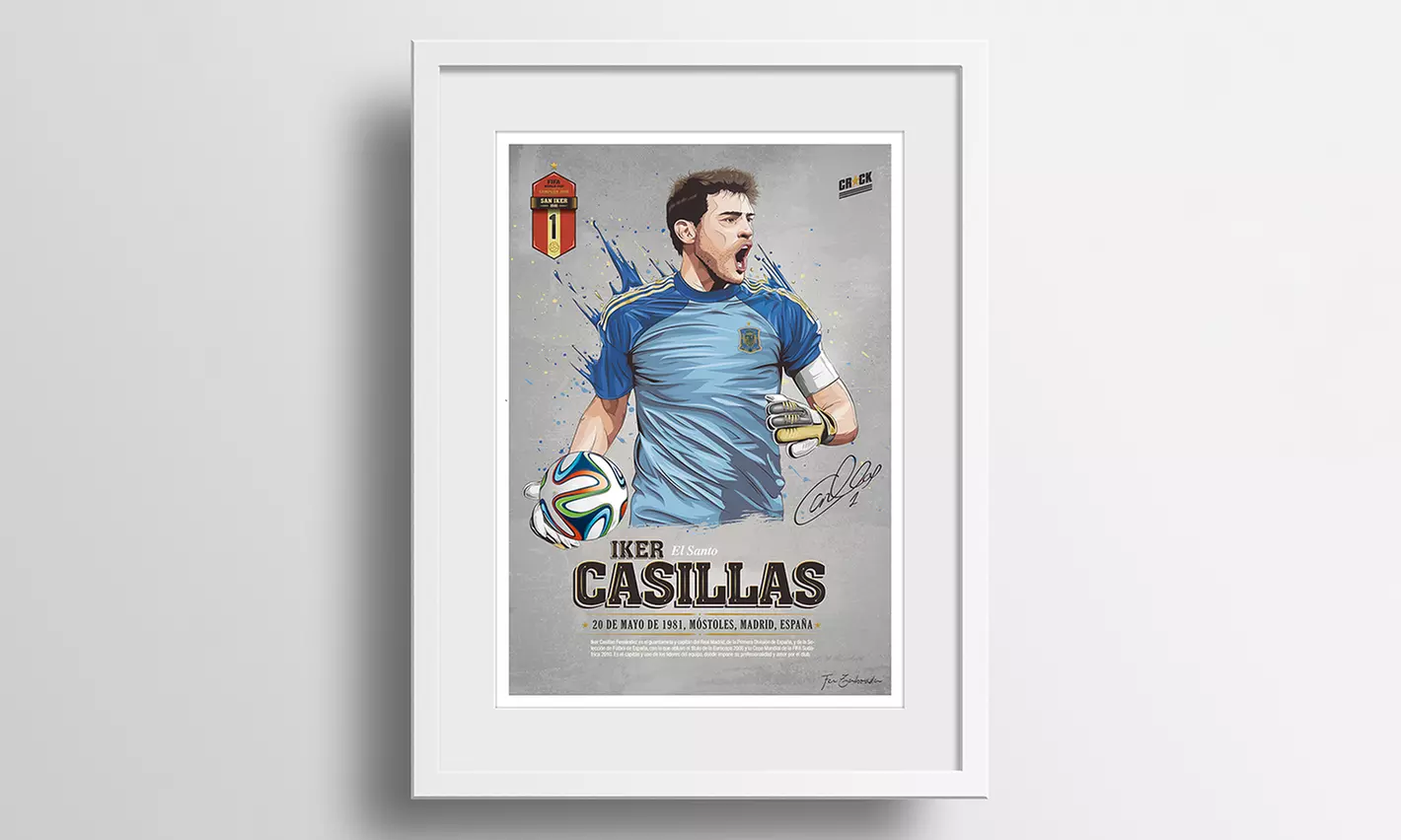 Cuadro con ilustración de fútbol