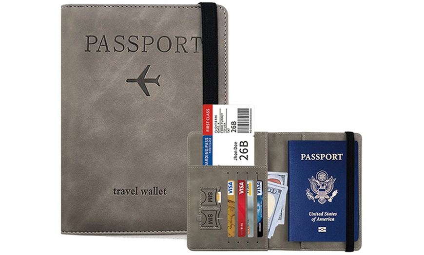 Image 6: RFID-blokkerende paspoorthoesje