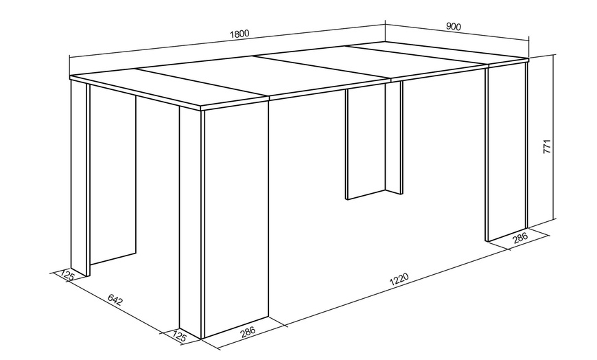 Image 38: Extendable Console Table for 8 Diners