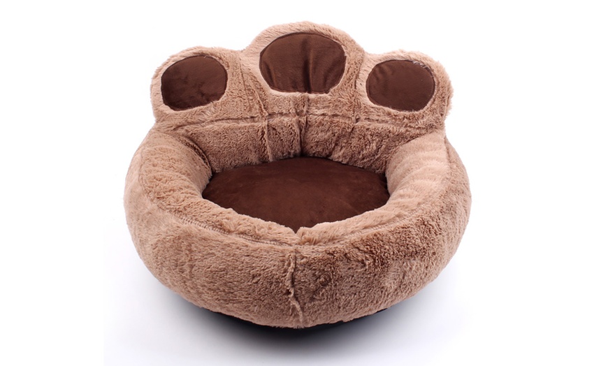 Image 7: Paw-Shaped Pet Bed with Zip