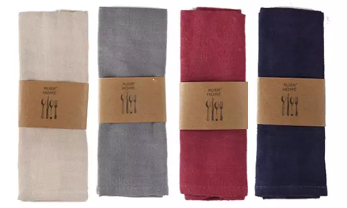 2, 4 ou 6 serviettes de table en 100 % coton, coloris au choix - Primary Image