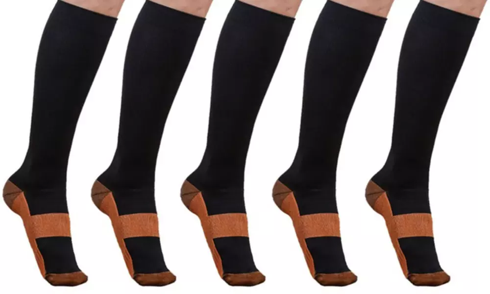 Copper-Infused Compression Socks (5 Pairs) - Image 4