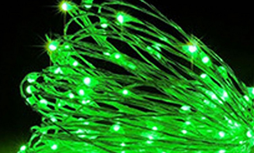 Image 11: Up to 10m of 100 LED Button String Lights