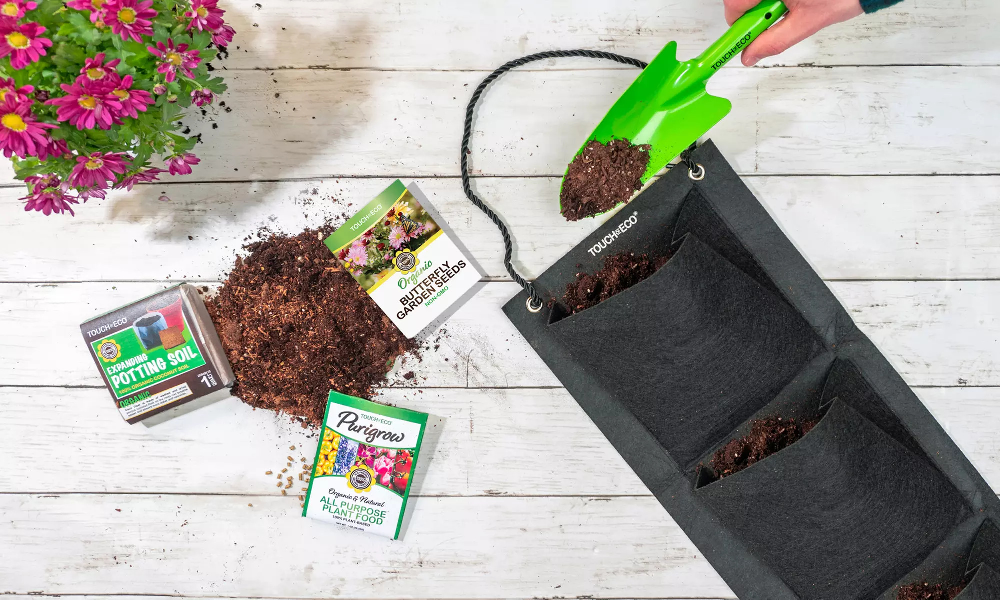 Hanging Butterfly or Hummingbird Flower Seed Bags With Soil Block (1-, 2-, or 3-Pack) - Primary Image