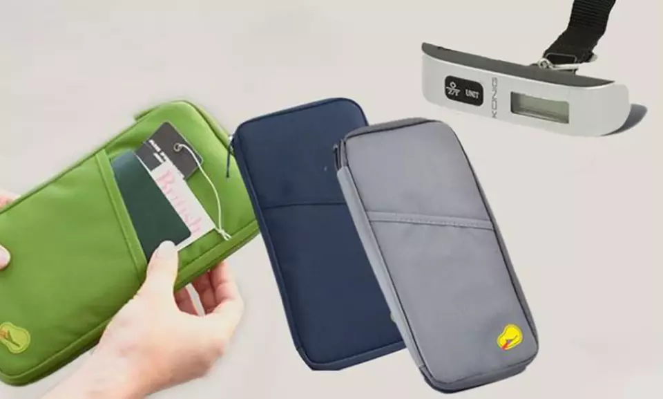 Reise-Organizer für Reisepass und Reiseunterlagen in der Farbe nach Wahl und/oder Gepäckwaage - Primary Image